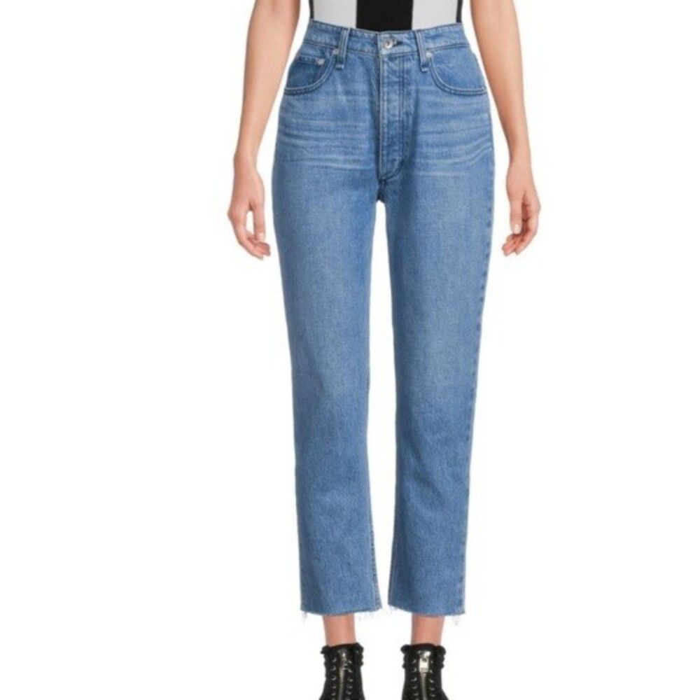 rag & bone Nina High Rise Ankle Cigarette Jeans POPPY Medium Wash 30 NWOT